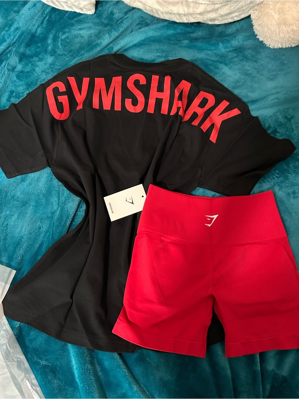 Gymshark Red High-Rise Training Shorts